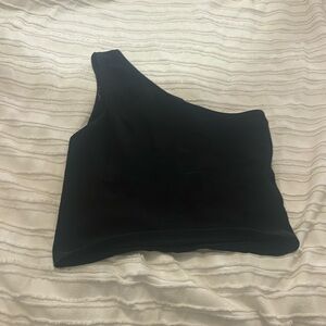 Brandy Melville one shoulder black top
